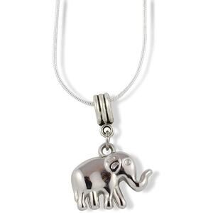 Elephant Animal Nature Charm Snake Chain Necklace